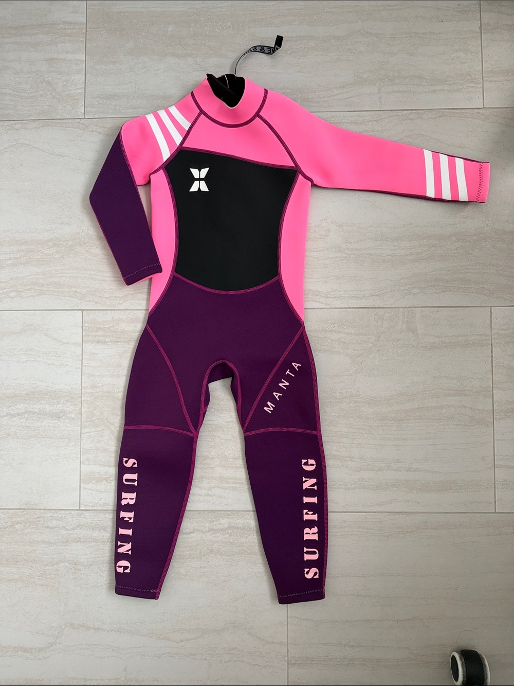 Kids Full 2.5mm Wetsuit - Pink & Purple
